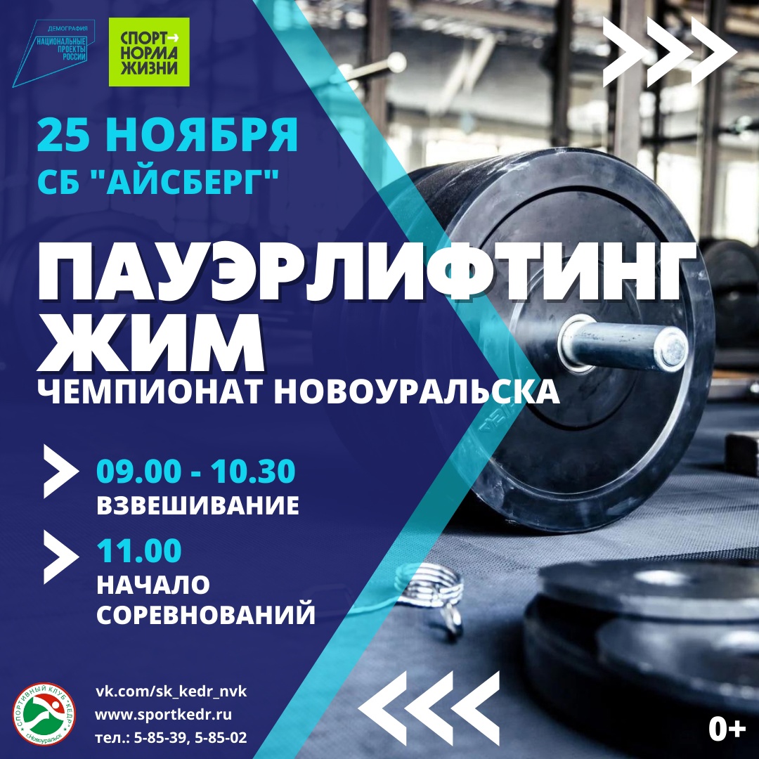  Чемпионат города Новоуральска по пауэрлифтингу 